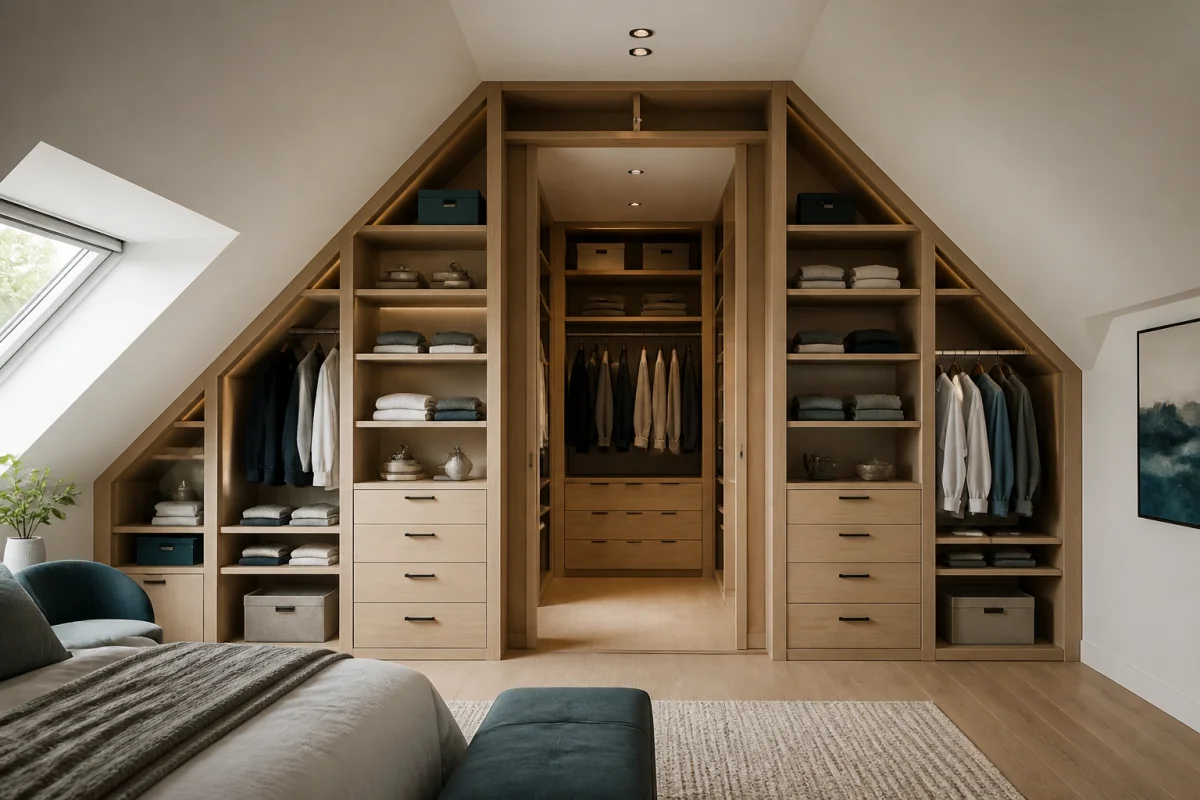 comment aménager un dressing sous pente